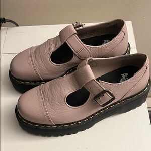 Women's Taupe Platform Mary Jane Shoes